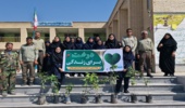 هرمزگان/ نواختن زنگ مهر و غرس نهال در آموزشگاه دخترانه عترت شهرستان رودان