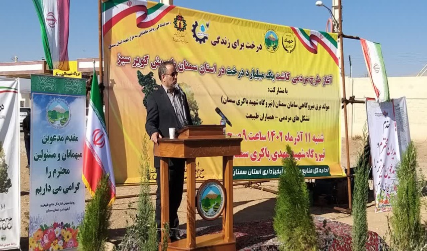آغاز کاشت نهال های زیتون به یاد شهدای غزه در سمنان