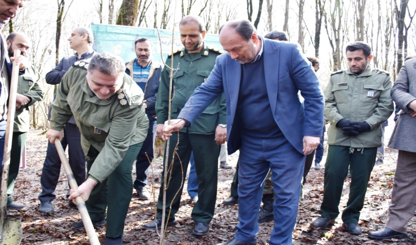 قشرهای مختلف بسیج برای نهالکاری در سطح استان گلستان پای کار آمده اند